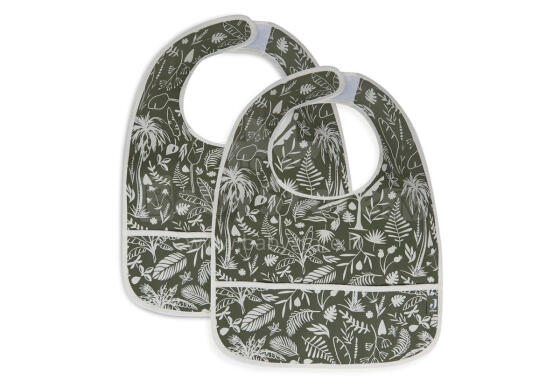 Jollein Bib Waterproof Art.029-864-65120 Botanical Leaf Green