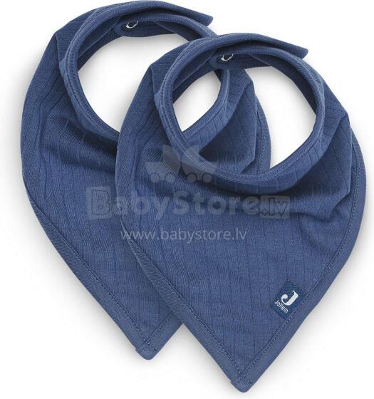 Jollein Bandana Bib Art.029-867-66040 Basic Stripe Jeans Blue