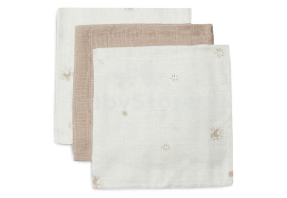 Jollein Muslin Mouth Cloth Stargaze Biscuit Art.537-848-66090