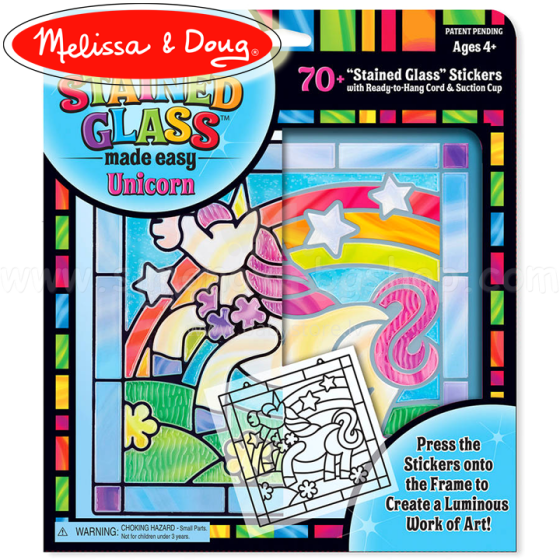 Melissa&Doug Stained Glass Unicorn Art.19299
