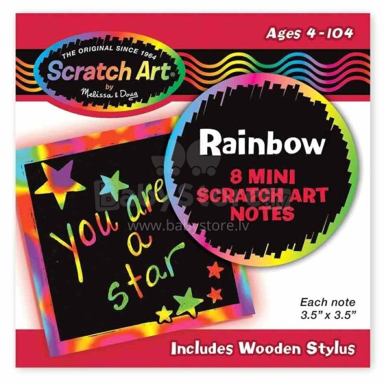 Melissa&Doug Mini Notes Rainbow Art.15931  Komplekti loovusele Graveerimine