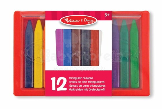 Melissa&Doug 12 Crayons Art.14135   värvilised värvipliiatsid 12 tk.