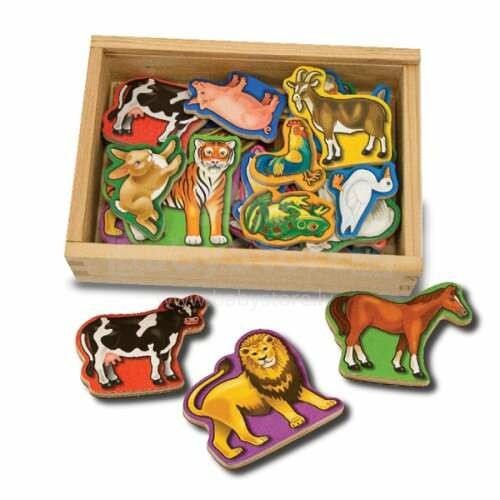 Melissa&Doug Animal Magnets Art.10475 Puidust arenenud mänguasjad magnetidel