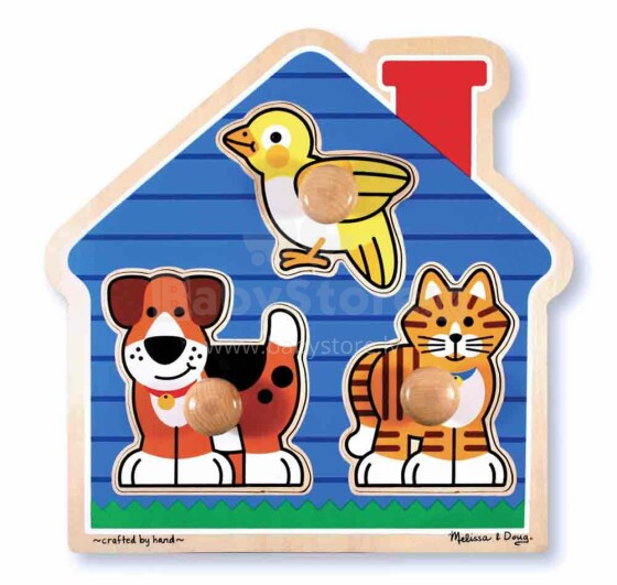 Melissa&Doug Puzzles Pets Art.12055  Puidust puzzle