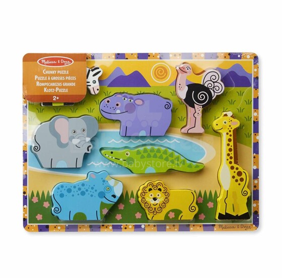 Melissa&Doug Puzzles Safari  Art.13722  Деревянный пазл для малышей