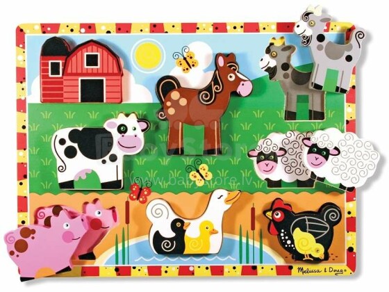 Melissa&Doug Puzzles Farm Art.13723 Koka puzle mazuļiem