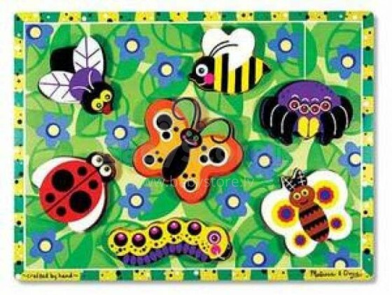 Melissa&Doug Puzzles Insects  Art.13729  Puidust puzzle
