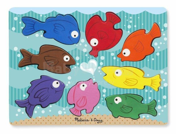 Melissa&Doug Puzzles Fish Art.19003  Деревянный пазл для малышей Рыбки