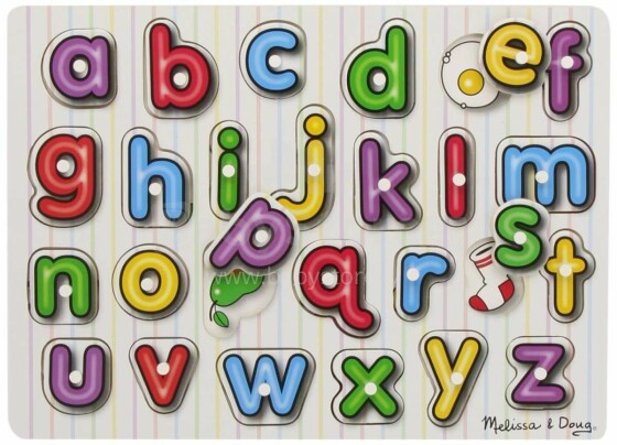 Melissa&Doug Puzzles Alphabet Art.13272 Puidust kujundavad lastele mõeldud mõistatused