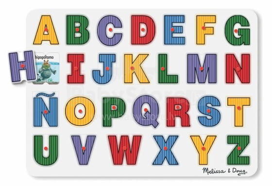 Melissa&Doug Puzzles Alphabet Art.23271  Деревянный развивающий пазл для малышей Алфавит