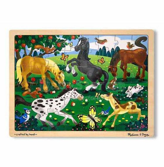 Melissa&Doug Jigsaw Puzzles Horses Art.13801   Деревянный развивающий пазл