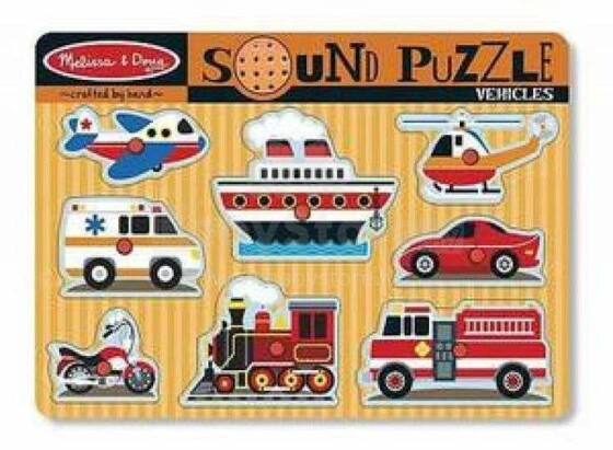 Melissa&Doug Sound Puzzles Vehicles Art.10725  Деревянный музыкальный пазл