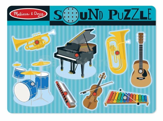 Melissa&Doug Sound Puzzles Musical Instruments Art.10732 Koka muzikāla puzle