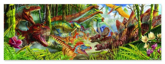 Melissa&Doug Floor Puzzle Dinosaur World Art.18908  Напольный мягкий коврик пазл (200 шт.)