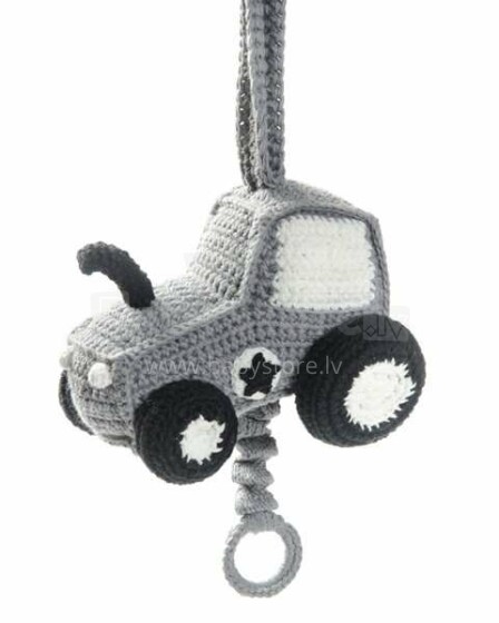 Smallstuff Mobiles Tractor Art.40011-16 Подвесная вязаная игрушка в детскую коляску из натурального бамбука