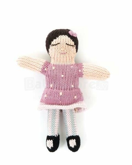 Smallstuff Crochet Doll Art.40012-01 Mīkstā adīta rotaļlieta no dabiska bambusa,18cm