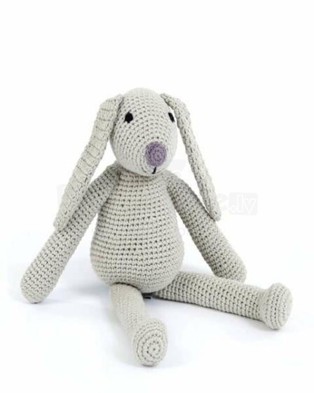 Smallstuff Teddy Rabbit Art.40050-03 Minkštas megztas žaislas iš natūralaus bambuko, 36cm