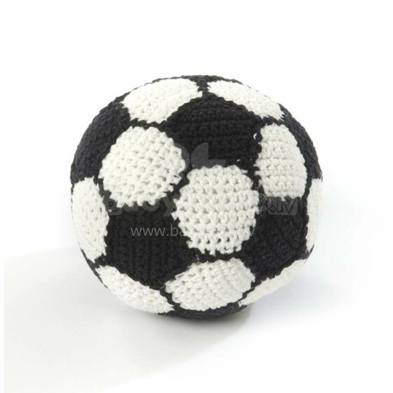 Smallstuff  Crochet Balls Football Art.40028-05  Loodusliku bambuse kootud pall, 14 sm