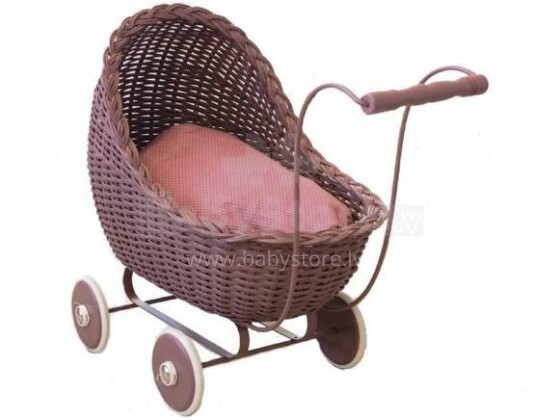 „Smallstuff“ lėlių vežimėlis tamsiai rožinis Art.51001-07 Šiuolaikiniai vežimėliai lėlėms