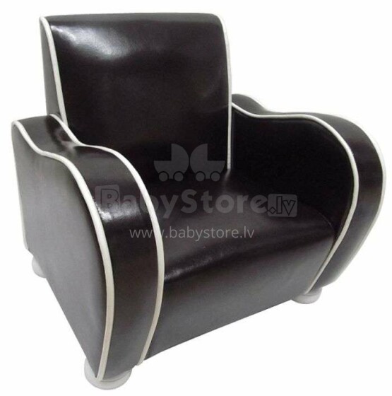 JaBaDaBaDo Armchair Black Art.K082  Bērnu klubkrēsls mīkstais sēdeklis no eko ādas