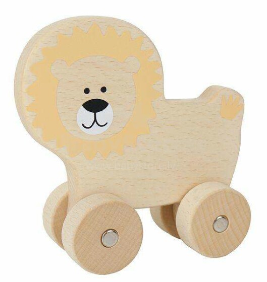 JaBaDaBaDo Pull Lion Art.W7110 Деревянная игрушка на колёсиках