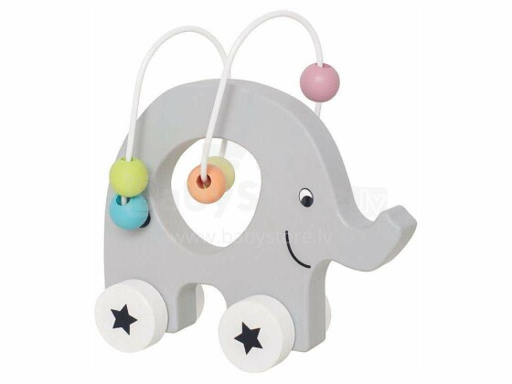 JaBaDaBaDo Pull Elephant  Art.C2505 Деревянная игрушка на колёсиках Лабиринт
