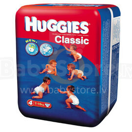 „Huggies Classic“ MAŽA PAKUOTĖ 4 dydžio „Pampers“