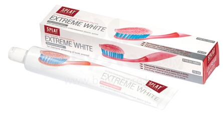 „Splat Extreme White“ Veiksmingas 3–5 atspalvių balinimas namuose
