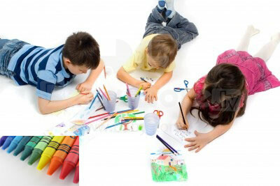 Vaikų tešla 12x2 spalvų dviejų tonų „Super Jumbo Crayon“ 41445