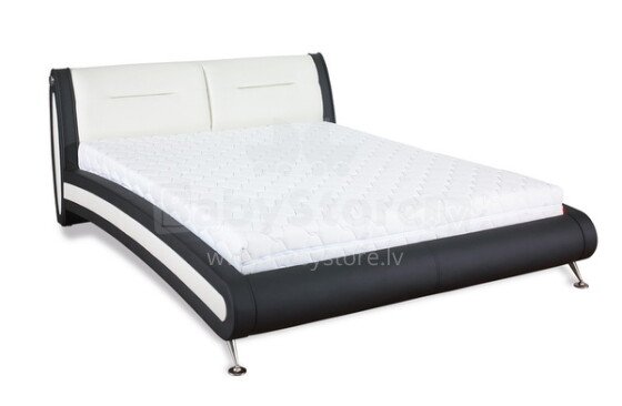 Bog Fran Simona Black/White gulta 160 ar matrača atbalsta līstēm