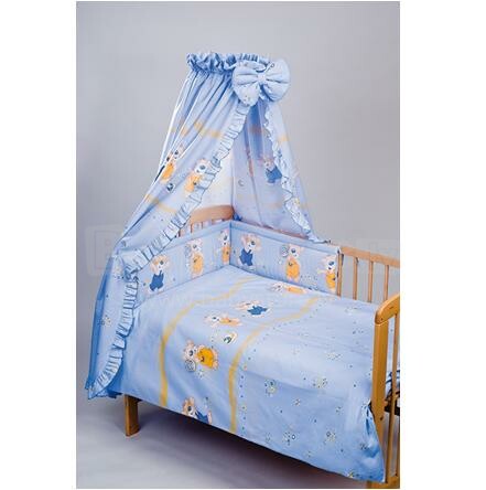 Puchatek Blue 8662 baldakimas vaikų lovai iš audinio
