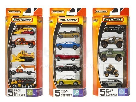 „Mattel Matchbox Art.C1817“ automobilių modelių komplektas (5 vnt.)