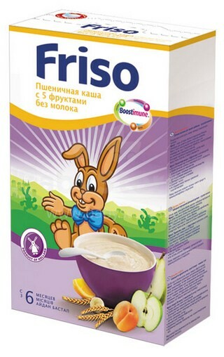 FRISO - Пшеничная каша с 5 фруктами без молока