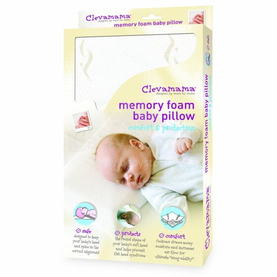 Clevamama Art.7201 Memory Foam kūdikių pagalvių pagalvė