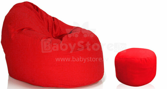 „Qubo ™ LifeStyle“ raudonas sėdmaišis + pūstas, pūstas, minkšti pupelių krepšiai, sėdmaišiai