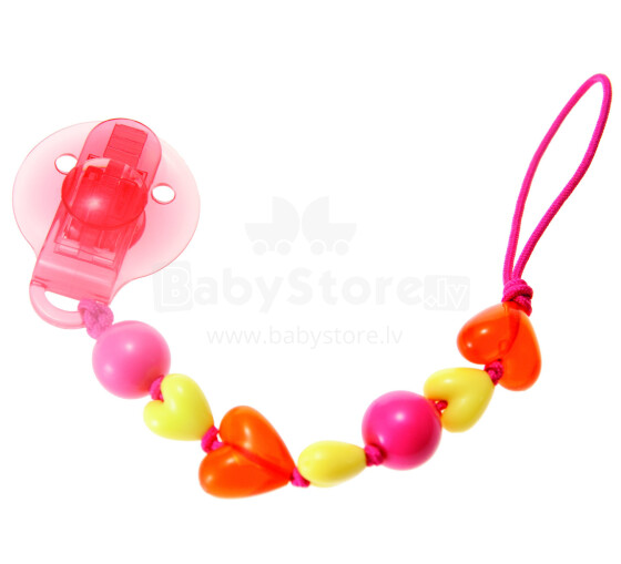 Difrax Little hearts soother saver Pink
