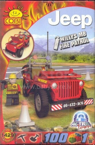 Cobi Action Town Willys MB Fire Patrol
