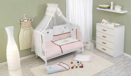NINO-ESPANA 'Gatito Pink Бортик-охранка для детской кроватки 180 cm