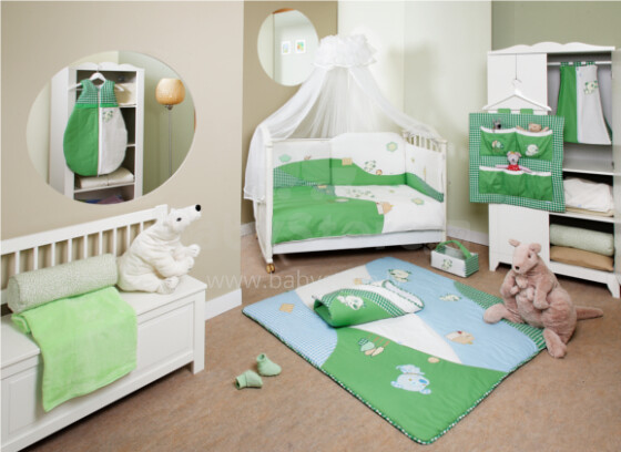 FERETTI - Bērnu gultas veļas komplekts 'Dogs Green Prestige' TRIO 3