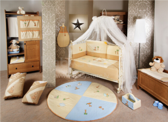 FERETTI - Bērnu gultas veļas komplekts  'Giraffe Ecru Prestige' Quintetto 5 