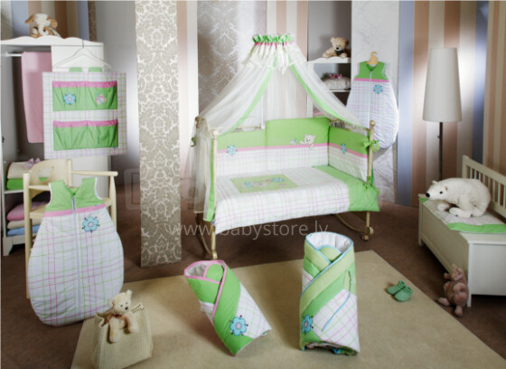 FERETTI - Bērnu gultas veļas komplekts  'Bella Lime Premium' GRANDE PLUS 8 