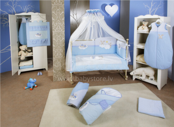 FERETTI - 'Rabbit Blue Premium' комплект детского постельного белья TRIO 3 