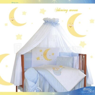 TUTTOLINA - Bērnu gultas veļas komplekts 'Shining Moon' , sega + spilvens