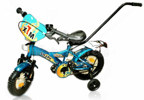 Vaikų ratas BMX Velo 12 '' 2011 Simple Bike su pripučiamomis padangomis ir papildomais ratais