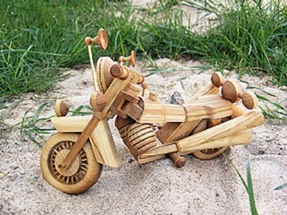 Eco Toys Art.SI-0011 Suvenīrs no koka Motocikls