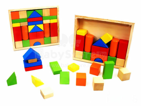 Woodyland Safe toys Art.90195  Детские кубики в коробке 36шт.