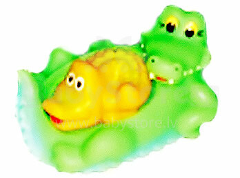 MAP 031 Vonios žaislas Krokodilas su kūdikiu