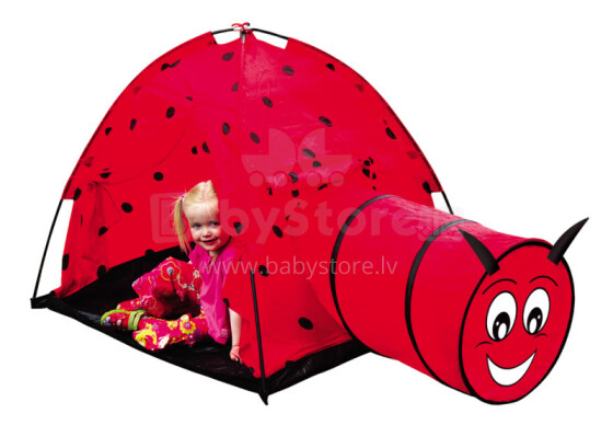 Bestway Bug Tent 8902 большая палатка-дом с тоннелем Божья Коровка