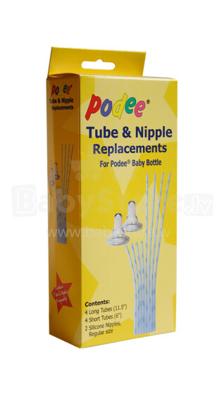 Podee Tube & Nipple Replacement Pack Art.20889 Дополнительный комплект для кормления из бутылочки