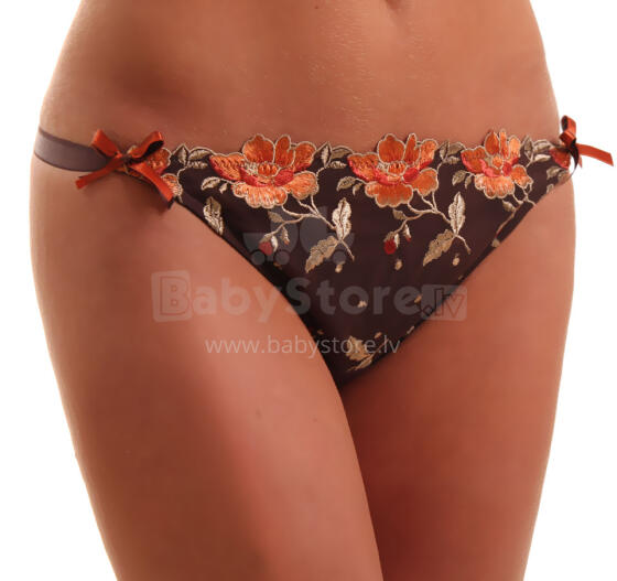 La bébé™ Boutique Lingerie Art.21169 Eco Maternity briefs strings Flowers Brown